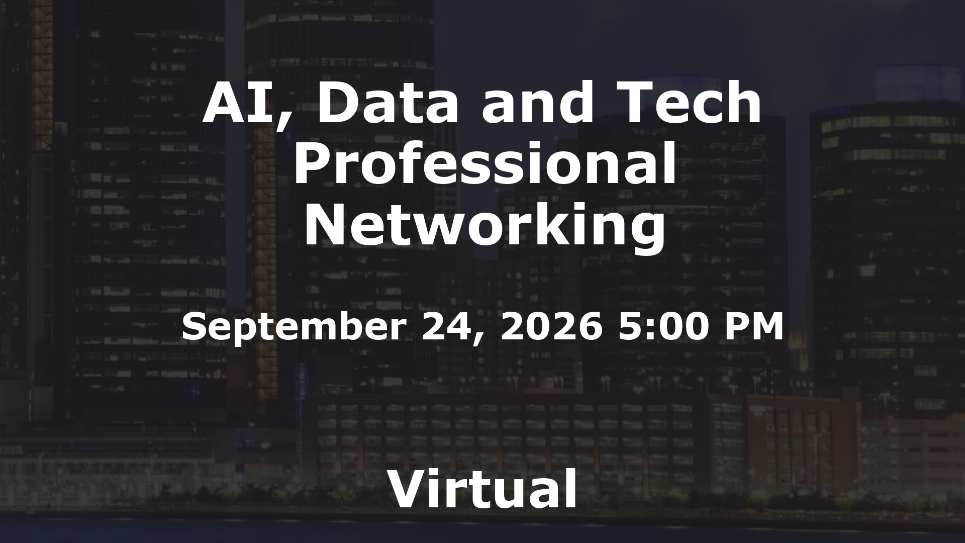 AI, Data and Tech Professional Networking event image